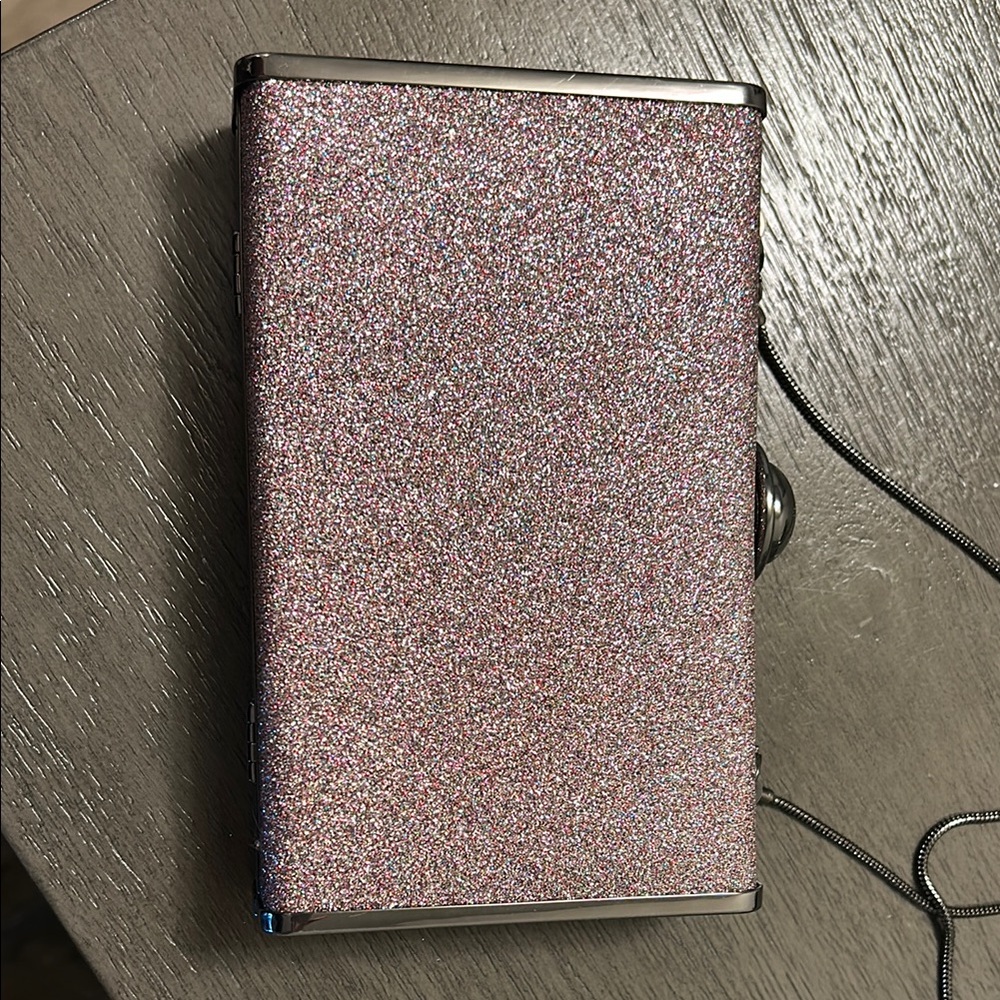 Henri Bendel Pink Glitter Clutch
